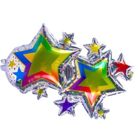 Balão Foil Estrelas Coloridas