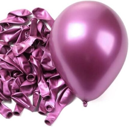 Balões Látex Crome 12 cm Rosa