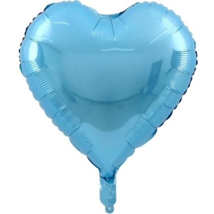 Balão Foil Coração 80 cm Azul Bebe