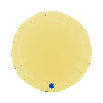 Balão Foil Redondo Amarelo Pastel
