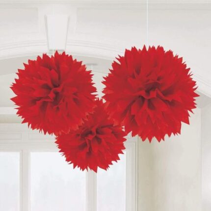 Fluffys Bolas Papel Vermelhas