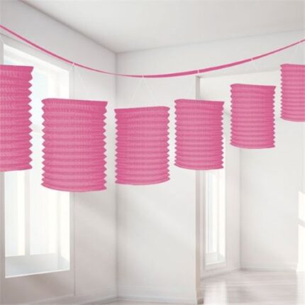 Grinalda Lanternas Rosa
