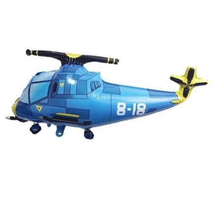 Balão Foil Helicóptero Azul