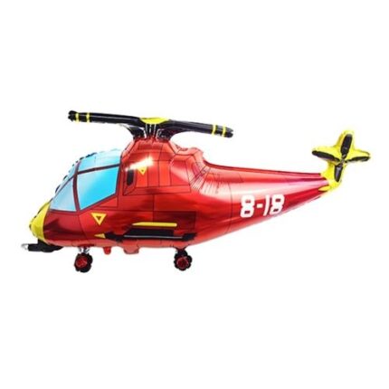 Balão Foil Helicóptero Vermelho