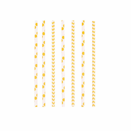 Palhinhas Papel Amarelas