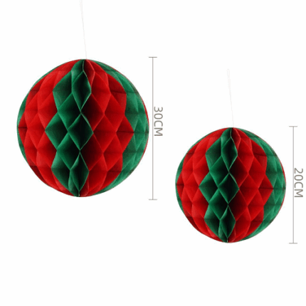 Balão Papel Verde e Vermelho