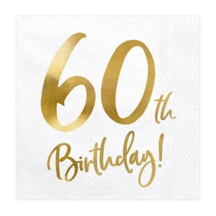 Guardanapos Idade 60 Birthday