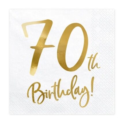 Guardanapos Idade 70 Birthday