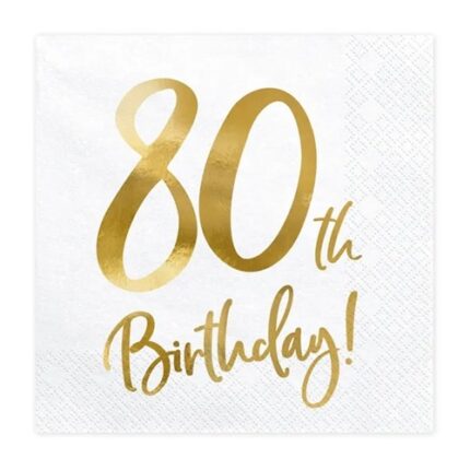 Guardanapos Idade 80 Birthday