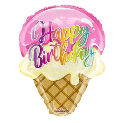 Balão Foil Gelado Happy Birthday