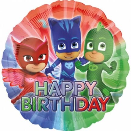 Balão Foil Happy Birthday Pj Masks