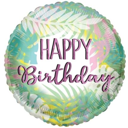 Balão Foil Tropical Happy Birthday
